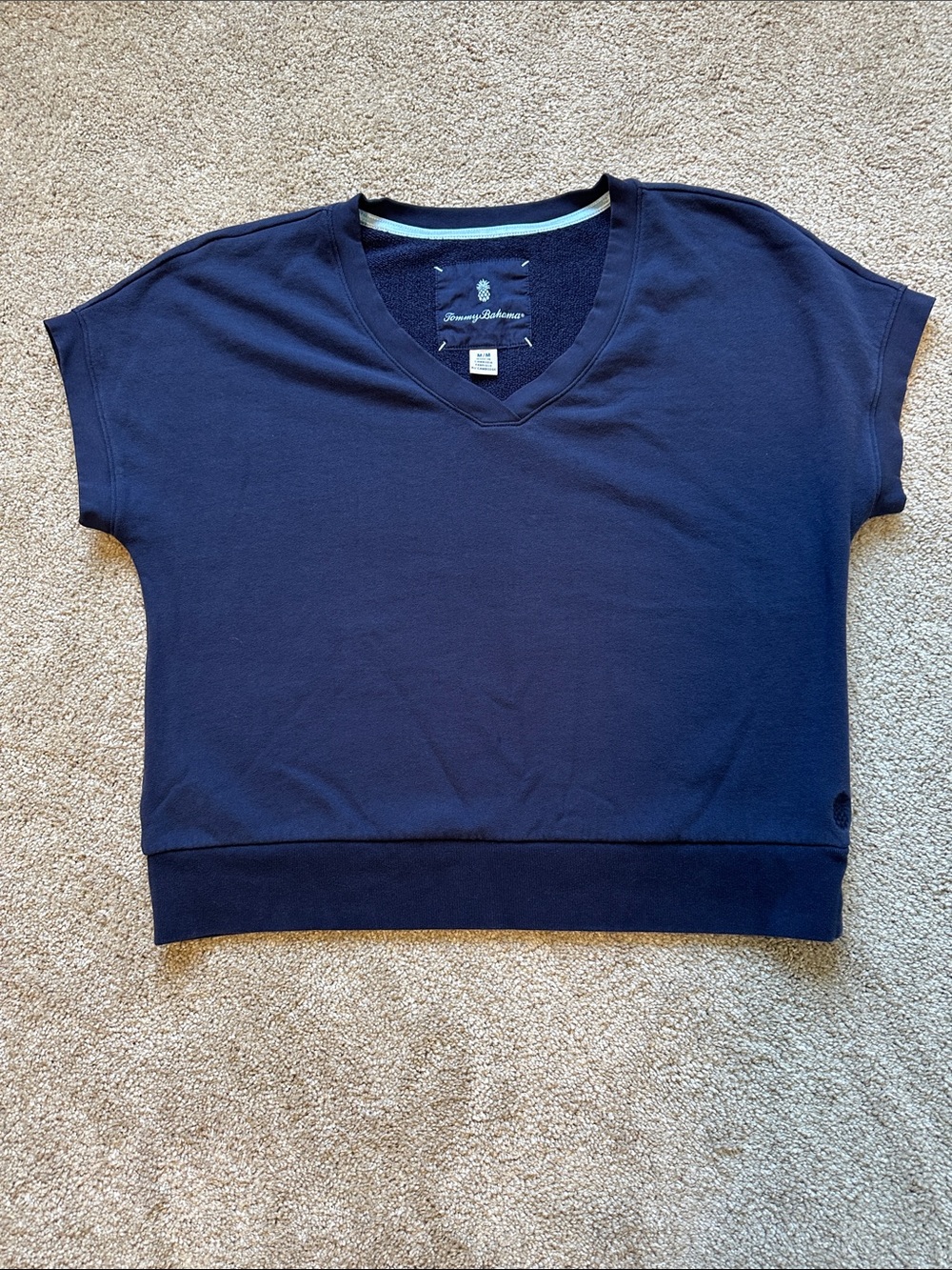 Tommy Bahama Navy Short-Sleeve V-Neck